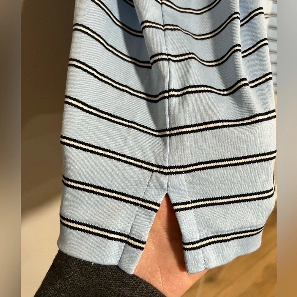Polo Ralph Lauren Pima Cotton Short Sleeve Blue Striped Knit Shirt Size 3XB